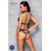 Білизна з відкритим доступом Passion MOONLIGHT SET L/XL black топ, стрінги