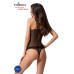 Комплект білизни MELISSA SET black XXL/XXXL - Passion: ліф-сорочка зі шнурівкою і трусики