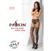 Еротичні колготки-бодістокінг Passion S016 black, імітація ажурних з доступом трусиків та панчох