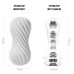 Мастурбатор Tenga FLEX Silky White зі змінною інтенсивністю, можна скручувати