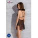 Сорочка Passion DELIENA CHEMISE S/M black, стрінги із заниженою талією