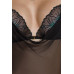 Сорочка Passion DELIENA CHEMISE S/M black, стрінги із заниженою талією