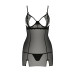 Прозора сорочка приталена QUENTRIS CHEMISE black XXL/XXXL - Passion Exclusive, трусики