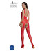 Бодістокінг Passion ECO BS005 red, щільний, відкритий доступ, імітація підв’язок