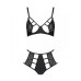 Комплект з екошкіри: бюстгальтер та трусики з перфорацією Tamaris Set black XXL/XXXL — Passion