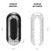 Мастурбатор Tenga Flip Zero GRAVITY Black, змінна інтенсивність стимуляції, розкладний