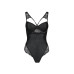 Боді з еко-шкіри та мережива Loona Body black L/XL - Passion
