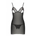 Сорочка з вирізами на грудях + стрінги LOVELIA CHEMISE black XXL/XXXL - Passion