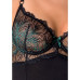 Корсет з пажами FLORIS CORSET black L/XL - Passion Exclusive, трусики