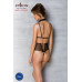 Боді з відкритими грудьми Passion DOMINICA BODY L/XL beige, комір-чокер, корсет