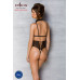 Боді з відкритими грудьми Passion DOMINICA BODY L/XL black, комір-чокер, корсет