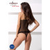 Комплект білизни MELISSA SET black XXL/XXXL - Passion: ліф-сорочка зі шнурівкою і трусики
