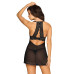 Obsessive Pearlove chemise & thong black S/M