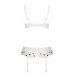 Сексуальний комплект з поясом для панчіх LOVELIA SET white L/XL - Passion