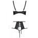 Комплект з екошкіри: бюстгальтер та трусики з перфорацією Tamaris Set black XXL/XXXL — Passion