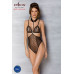 Боді з відкритими грудьми Passion DOMINICA BODY S/M black, комір-чокер, корсет