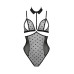 Боді з відкритими грудьми Passion DOMINICA BODY XXL/XXXL black, комір-чокер, корсет