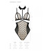 Боді з відкритими грудьми Passion DOMINICA BODY S/M black, комір-чокер, корсет
