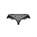 Трусики з оборками DONIA THONG black XXL/XXXL - Passion Exclusive