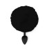 Силіконова анальна пробка М Art of Sex - Silicone Bunny Tails Butt plug, колір Чорний, діаметр 3,5 с