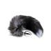 Металева анальна пробка Лисячий хвіст Alive Black And White Fox Tail M (мятая упаковка)