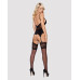 Obsessive 810-COR-1 corset & thong black S/M