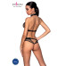 Білизна з відкритим доступом Passion MOONLIGHT SET L/XL black топ, стрінги